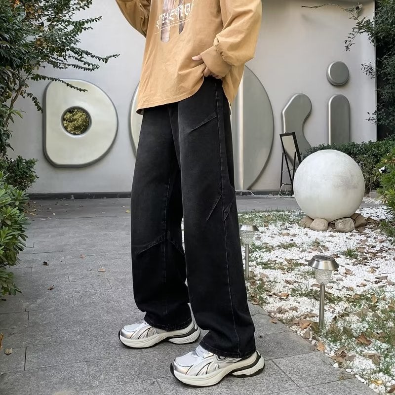 Unisex Classic Denim Jeans Loose Fit Daily Outdoor Wear - Image 3