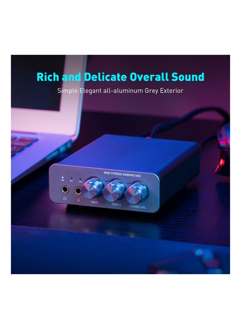 Gaming DAC Headphone Amplifier Mini Hi-Fi Stereo Digital-to-Analog Audio Converter USB Type C/Optical/Coaxial to RCA/3.5MM AUX for PS5/PC/MAC/Computer - Image 5