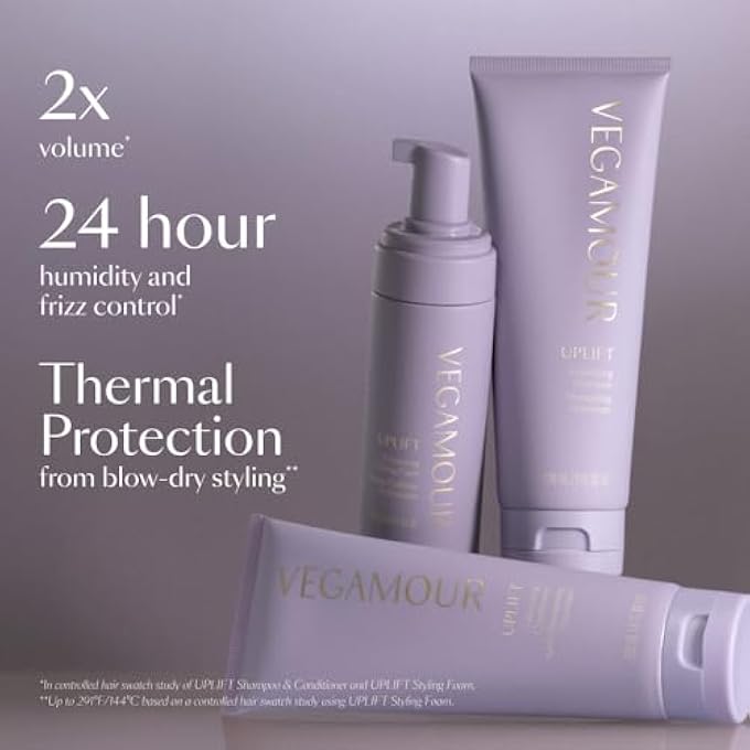 VEGAMOUR UPLIFT VOLUMIZING CONDITIONER FOR FINE, FLAT & THINNING HAIR, PROVIDES VOLUME & RESISTS HUMIDITY, NON STICKY FORMULA, BOUNCY SOFT HAIR - Image 3