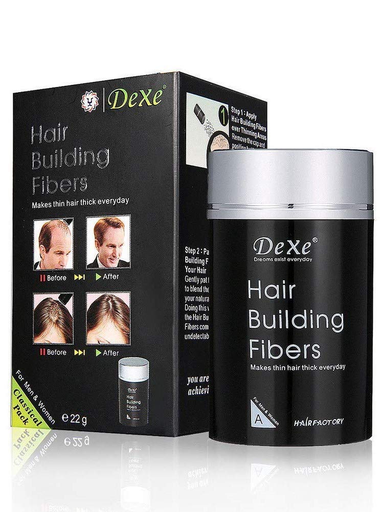 Dexe Dexe Hair Building Thickening Fibers For Man  Women Black 22 G  Grams  - Image 1