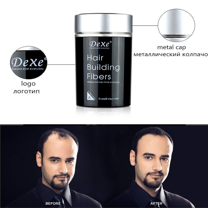 Dexe Dexe Hair Building Thickening Fibers For Man  Women Black 22 G  Grams  - Image 2