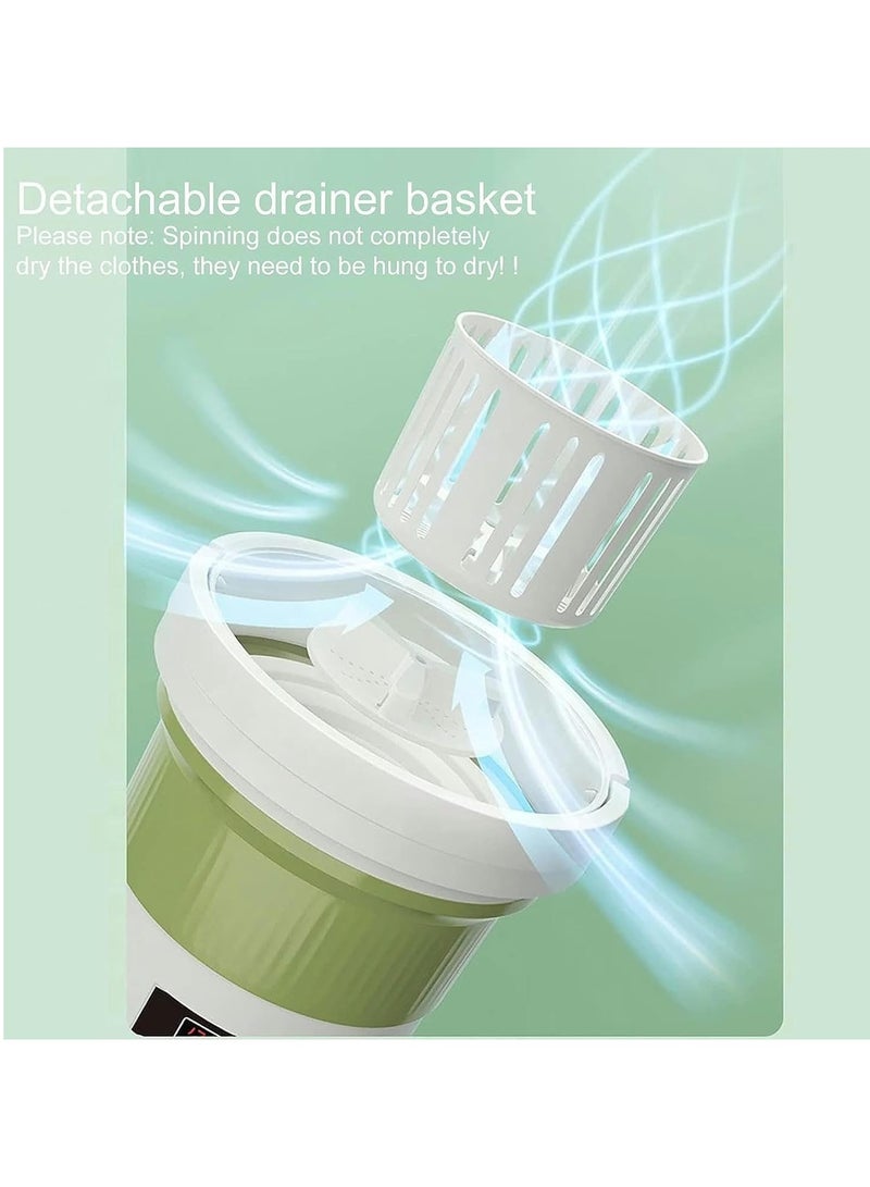 ارواق غسالة محمولة غسالة صغيرة قابلة للطي لملابس الأطفال والشقق والمهاجع والتخييم - Image 3