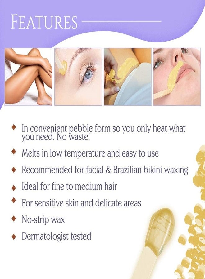 Satin Smooth Hard Wax Beads - Calendula Gold, Pebble Wax for Hair Removal on Coarse Hair, Sensitive Skin & Brazilian Waxing, 35 oz - Image 3