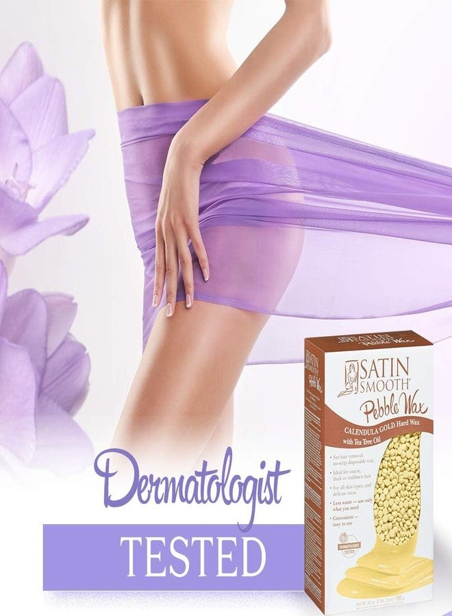 Satin Smooth Hard Wax Beads - Calendula Gold, Pebble Wax for Hair Removal on Coarse Hair, Sensitive Skin & Brazilian Waxing, 35 oz - Image 4