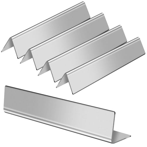 GasSaf 15.3 inch Flavorizer Bar Replacement for Weber 7636,Spirit 300 E-310 E-320 Series,Weber 46510001,47513101 Gas Grill and Others, 5-Pcs 304 Stainless Steel Heat Plate(15.3"x 2.6"x 2.5") - Image 1