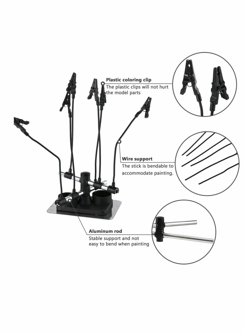 Excefore Model Painting Stand Base Holder, Airbrush Hobby Model Parts Holder  - Image 2