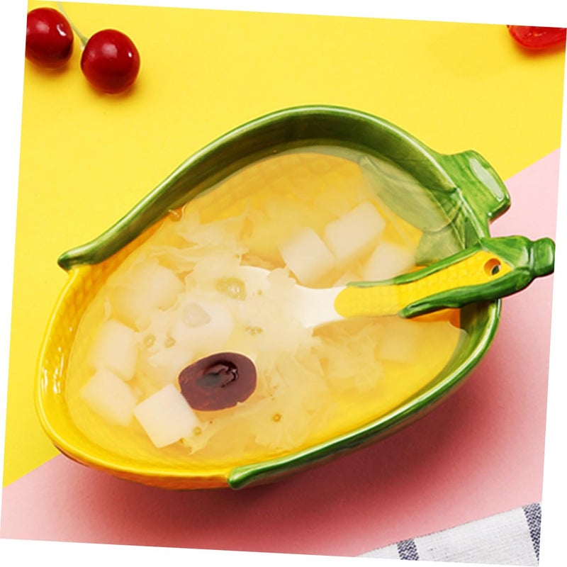 Ceramic Cartoon Dessert Bowl Set For Kids Easy Clean Fruit Candy Plates - Image 4