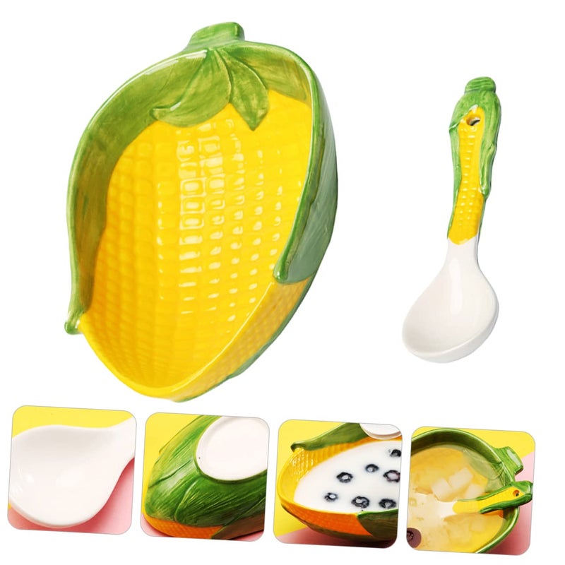 Ceramic Cartoon Dessert Bowl Set For Kids Easy Clean Fruit Candy Plates - Image 5