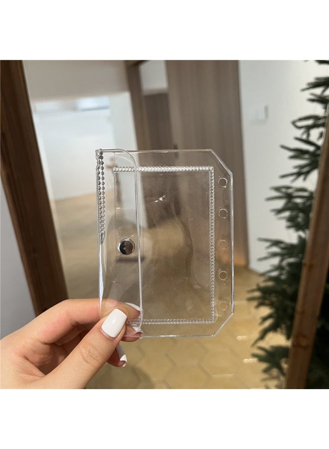 NIBEMINENT 1 - Piece M5 Glitter Powder Kpop Photo Card Holder Pendant Key Chain ID Badge Holder ID Card Holder Photo Card Protector for School ID Office ID Access Card for Women Girls - Image 1