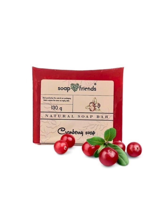 Soap&Friends Natural Cranberry 130g Soap Bar for Daily Moisture and Delicate Cleansing | Soap&Friends - Image 1