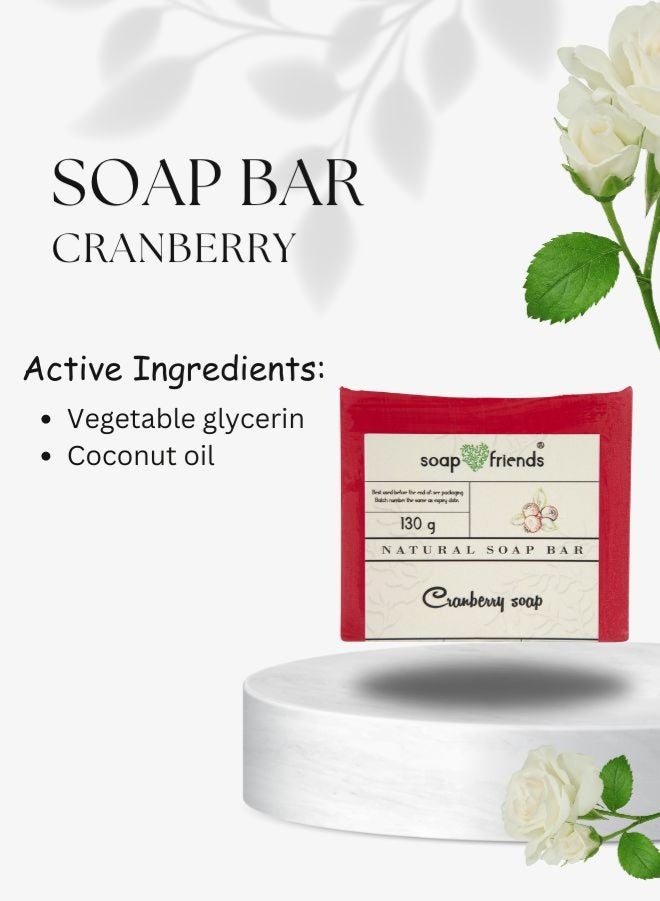 Soap&Friends Natural Cranberry 130g Soap Bar for Daily Moisture and Delicate Cleansing | Soap&Friends - Image 5
