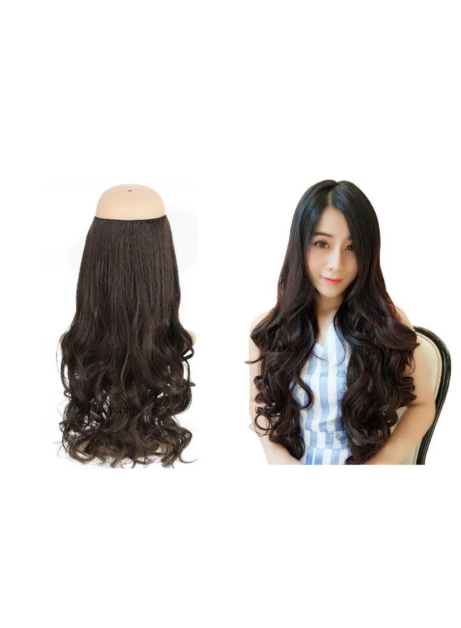 Artifice 5 Clips 32 Inch Curly Wavy Hair Extensions For Women Natural Soft Clip On Synthetic Thick Hairs Style For Any Event For Girls Natural Dark Brown - Image 1