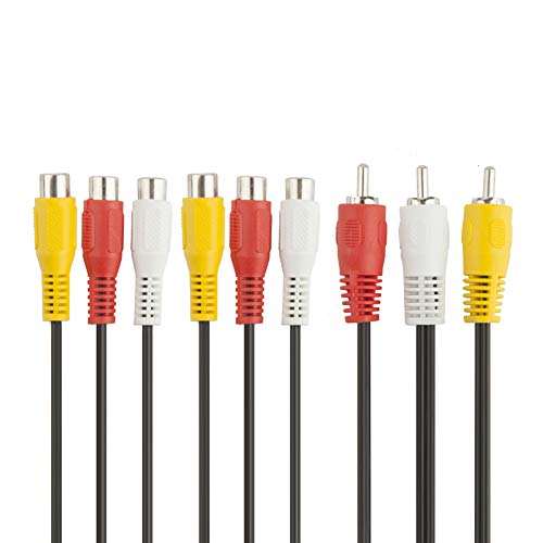 TENINYU 3 RCA Cable Splitter, 3 RCA Male to 6 RCA Female Plug AV Splitter Audio Video Adapter Cable 12inch - Image 5