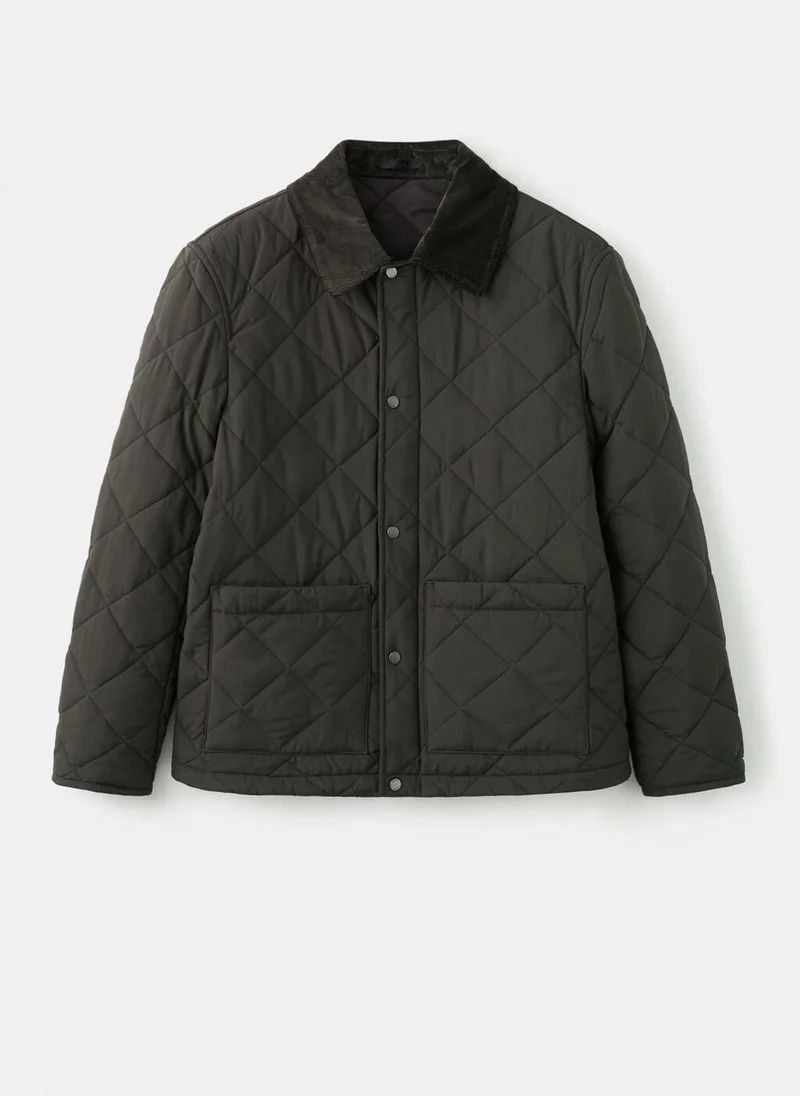 Mango Man  Quilted water repellent jacket for Men | Best Price UAE