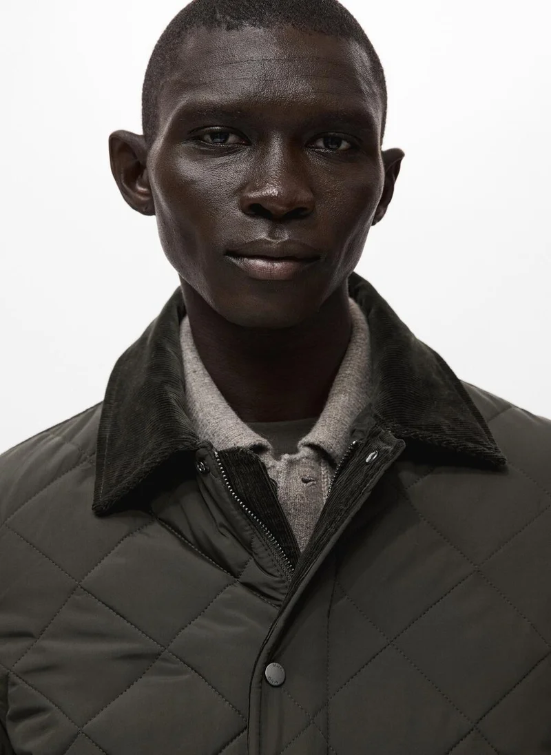 Mango Man  Quilted water repellent jacket for Men | Best Price UAE