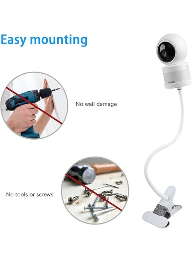 vtech Clip Mount for VTech VM5463/RM5764HD/ RM5764-2HD/ RM5864HD /RM5864-2HD /RM7764HD/ RM7764-2HD/BM3800/BM4700/ BM5600/ BM5700 Baby Monitor Camera Without Tools or Wall Damage - Image 5