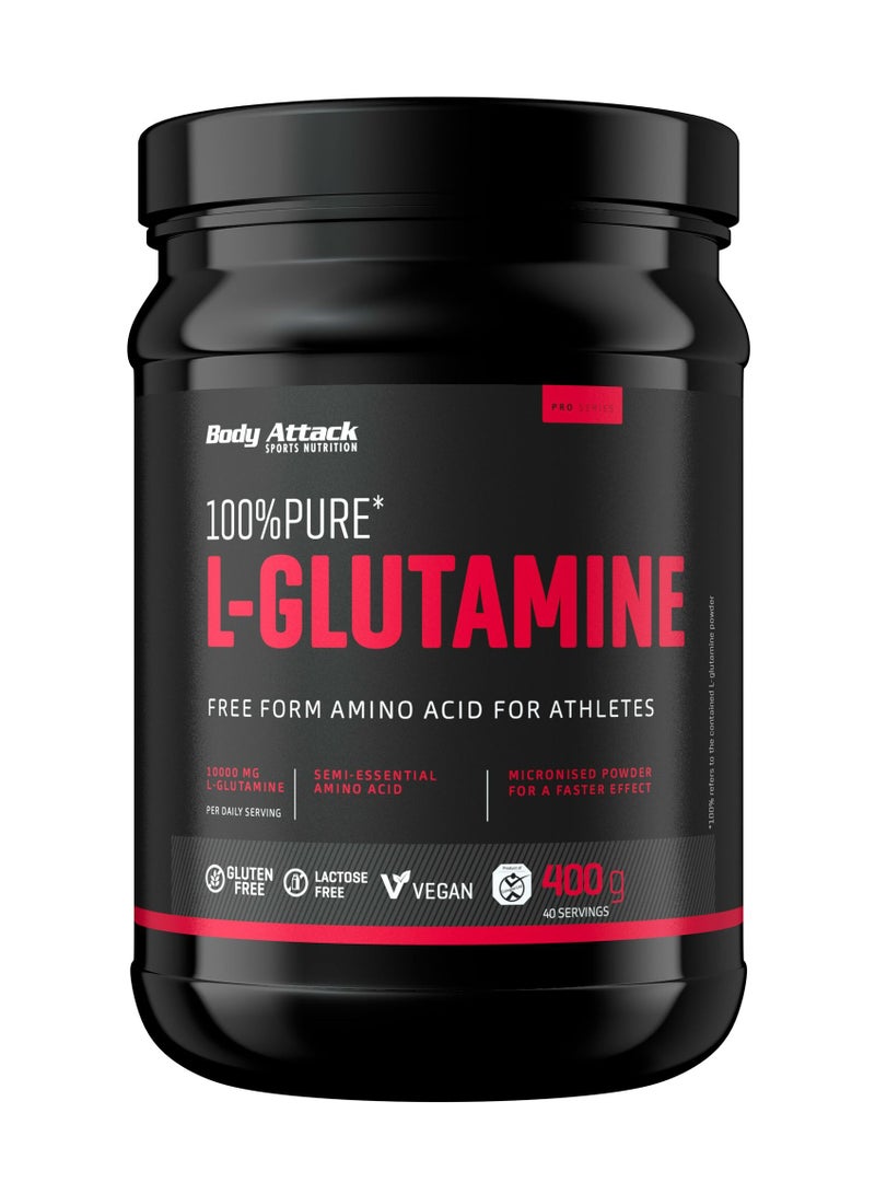 Body Attack 100% نقي L-Glutamine 400 جرام