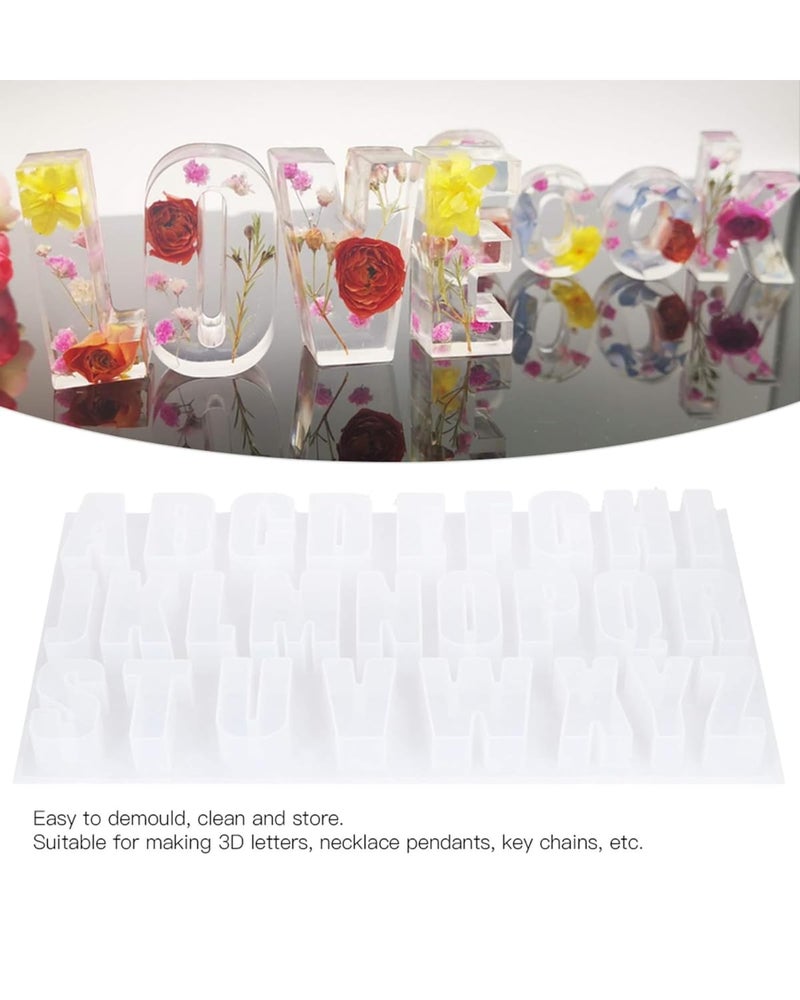 Snoogg Snoogg Silicone Alphabet Resin Molds Pack of 1 25 mm deep ABCD Mold with Open led Base 8 inch of Warm Light Colour for Resin Art Letters,Alphabets and More  - Image 4