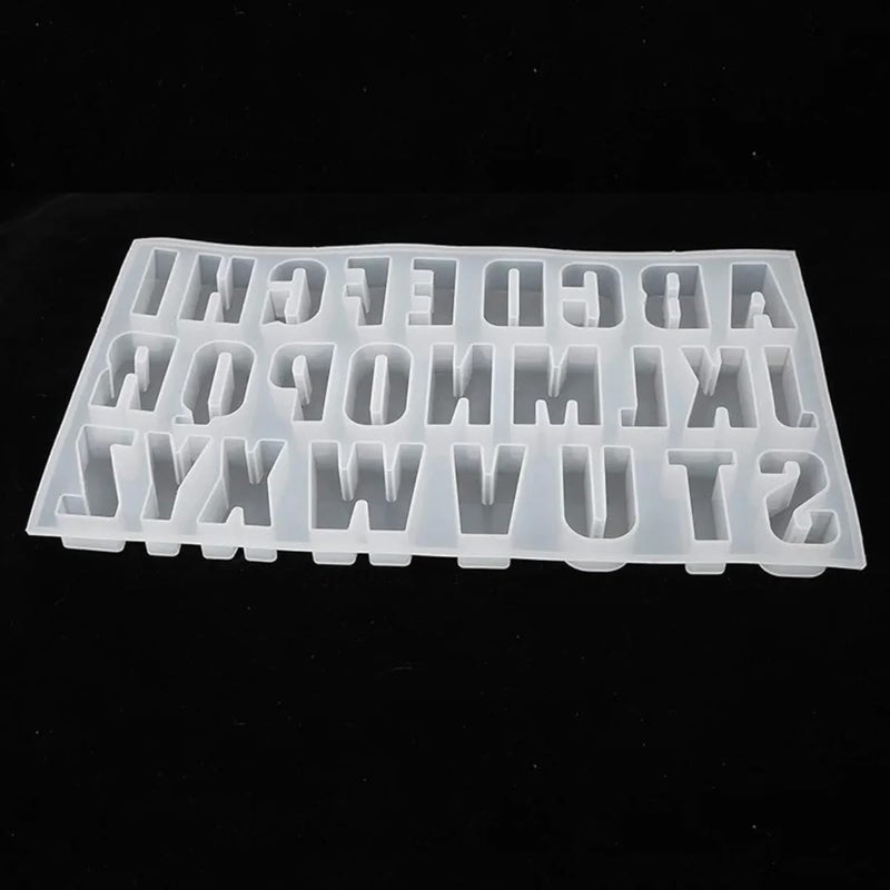 Snoogg Snoogg Silicone Alphabet Resin Molds Pack of 1 25 mm deep ABCD Mold with Open led Base 8 inch of Warm Light Colour for Resin Art Letters,Alphabets and More  - Image 3