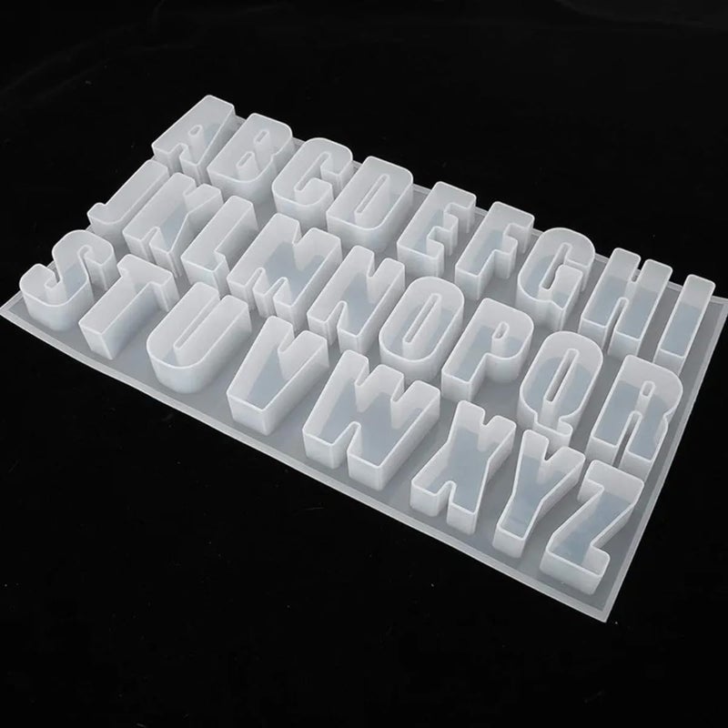 Snoogg Snoogg Silicone Alphabet Resin Molds Pack of 1 25 mm deep ABCD Mold with Open led Base 8 inch of Warm Light Colour for Resin Art Letters,Alphabets and More  - Image 2