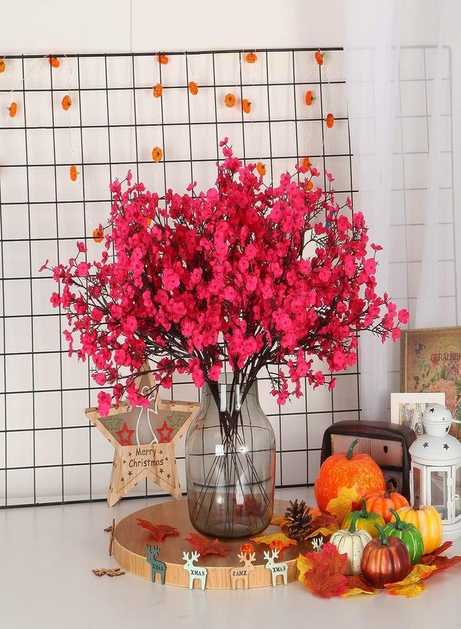 Creeper Artificial Flowers - Fake Babys Breath Flowers Gypsophila Bouquet Bulk Real Touch Faux Silk Flower for Vase, DIY Home Office Wedding Party Decoration (14 inch, Maroon) - Image 2