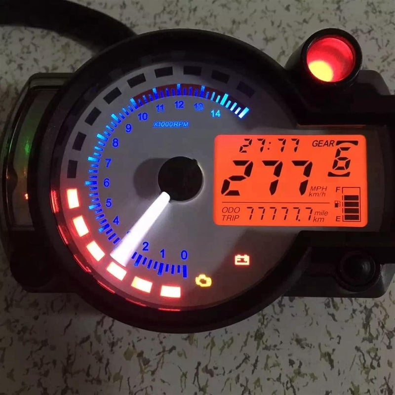 DEMULAX Digital Motorcycle Speedometer with LCD Display - Image 2