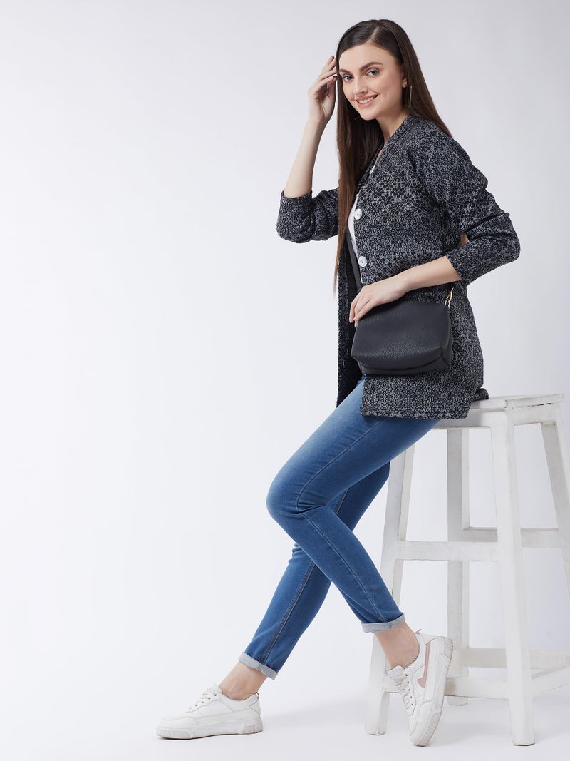 Pivl Women's Long Winter Acrylic Blend Sweater - Ultimate Warmth and Style_Grey_XL||Winterwear|| - Image 3