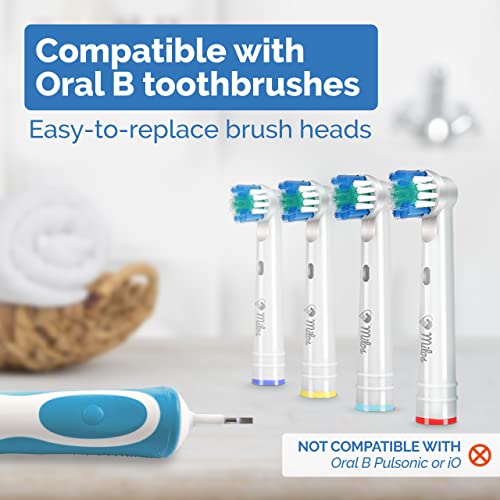 Milos Toothbrush Head Compatible with Oral B - 16 Pack Milos Replacement Electric Toothbrush Heads Deep and Precise Cleaning Brush Heads Toothbrush Heads Compatible with Oral B Braun - Image 2