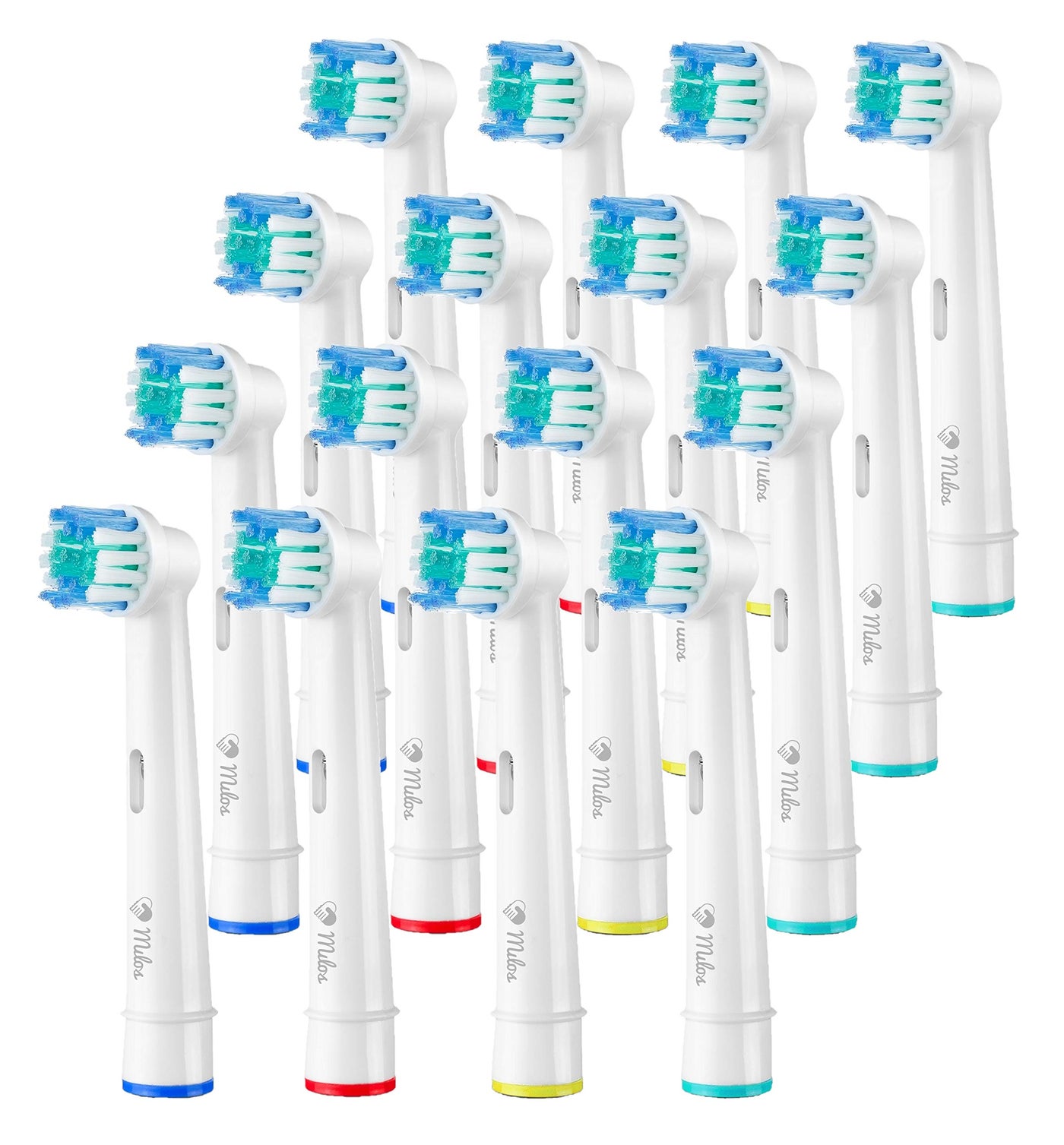 Milos Toothbrush Head Compatible with Oral B - 16 Pack Milos Replacement Electric Toothbrush Heads Deep and Precise Cleaning Brush Heads Toothbrush Heads Compatible with Oral B Braun