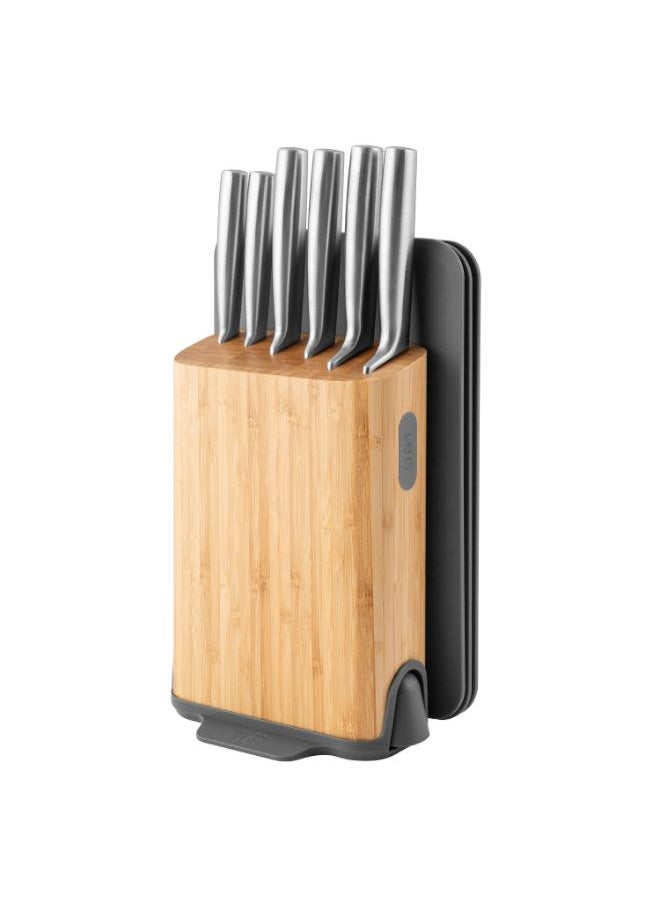 Berghoff Pack Of 11 Knife Block Set  cm-Silver  - Image 1