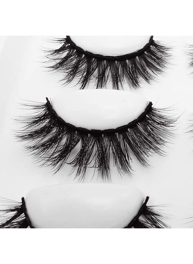 Vayator 10 Pairs 3D Mink Lashes Natural False Eyelashes Dramatic Volume Fake Lashes Makeup Eyelash Extension Silk Handmade Eyelashes (Y001)  - Image 5