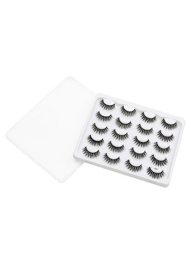 Vayator 10 Pairs 3D Mink Lashes Natural False Eyelashes Dramatic Volume Fake Lashes Makeup Eyelash Extension Silk Handmade Eyelashes (Y001)  - Image 4