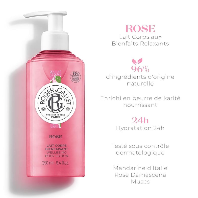 ROGER & GALLET | Body Lotion for Women | Rose 8.4 oz Bottle - Image 4