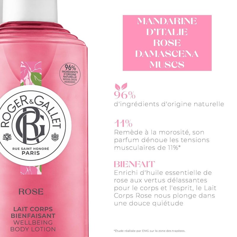 ROGER & GALLET | Body Lotion for Women | Rose 8.4 oz Bottle - Image 5