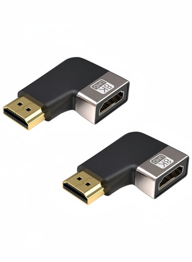 الصفحة الرئيسية محول HDMI 8K الموسع، HDMI 2.1 الإصدار 48Gbps 90 درجة زاوية يسار ذكر إلى أنثى موصل محول موسع يدعم 8K @ 60Hz/4K @ 120Hz، (2 قطعة) - Image 5