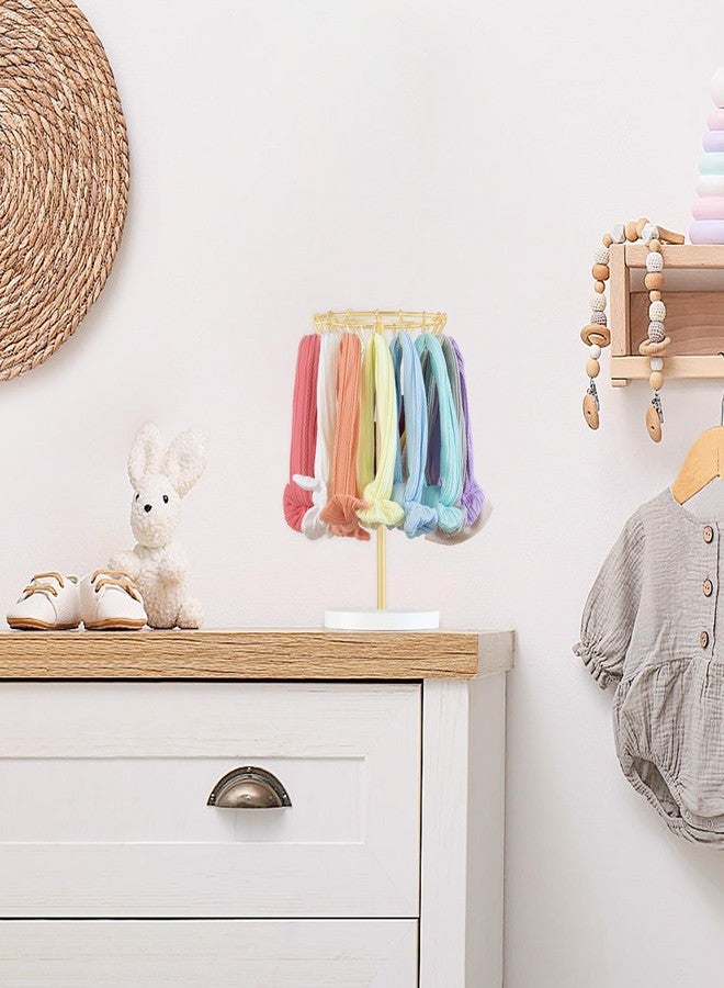 Dahey Headband Holder Hair Bow Organizer for girls Metal Baby Headband Storage for Girls with 30 Hooks Modern Hair Accessories Organizer Bow Rack Storage Stand Display for Girls Baby Room Decor - Image 2