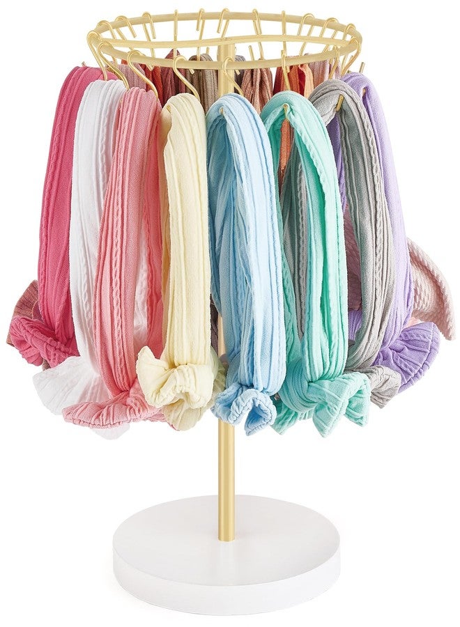 Dahey Headband Holder Hair Bow Organizer for girls Metal Baby Headband Storage for Girls with 30 Hooks Modern Hair Accessories Organizer Bow Rack Storage Stand Display for Girls Baby Room Decor - Image 1