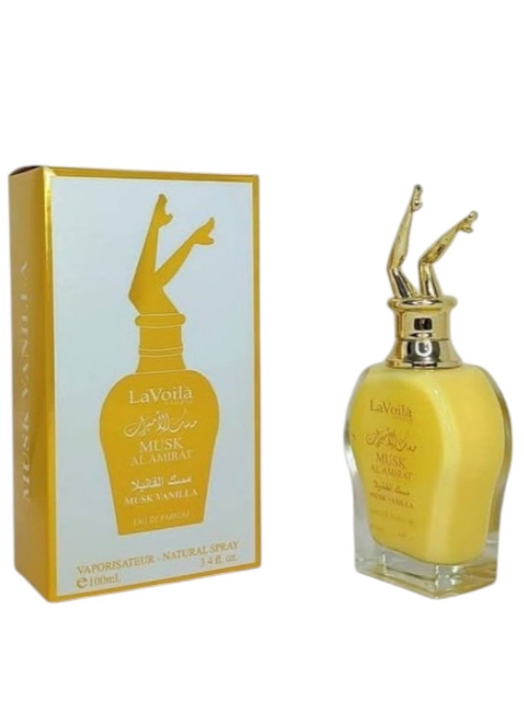 La Voila Musk Al-Amirat Vanilla 100ml – A Luxurious Fragrance with Warm Vanilla and Musk
