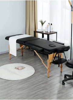 C&C Home Fully Assembled Portable Massage Bed with Robust Beechwood Legs and PU Fabric Full Set with Carrying Bag Adjustable Headrest and Armrests Ideal for Home Spa Salon and Beauty Treatments 183x59x60 cm  - Image 1
