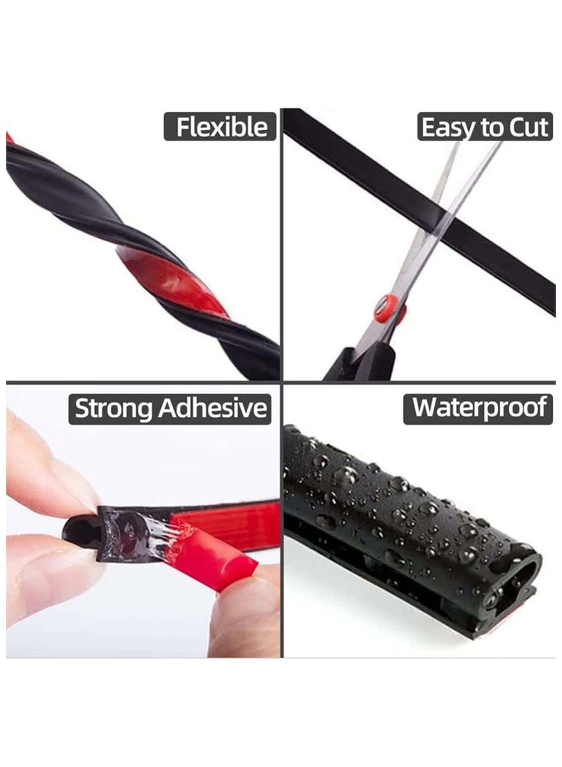 Anmi 6m Door Seal, Self-adhesive Door Seal Strip, Soundproof Seal for Windows(Black) - Image 5