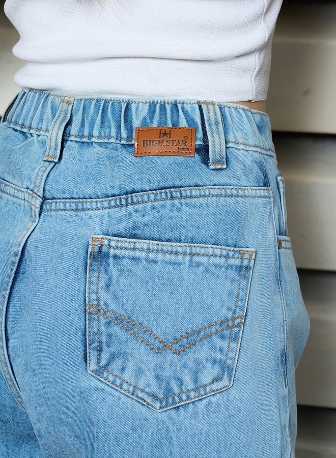 HIGH STAR High Rise Mid Wash Regular Fit Jeans - Image 5