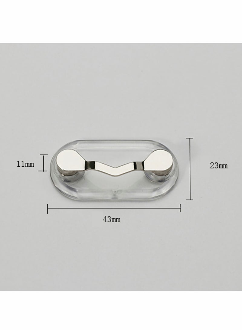 SOLARAE 2Pcs Magnetic Glasses Frames, Sunglasses Work Number Plate Name Plate ID Card Stainless Steel Badge Holder, Unisex Storage Glasses Clip - Image 4