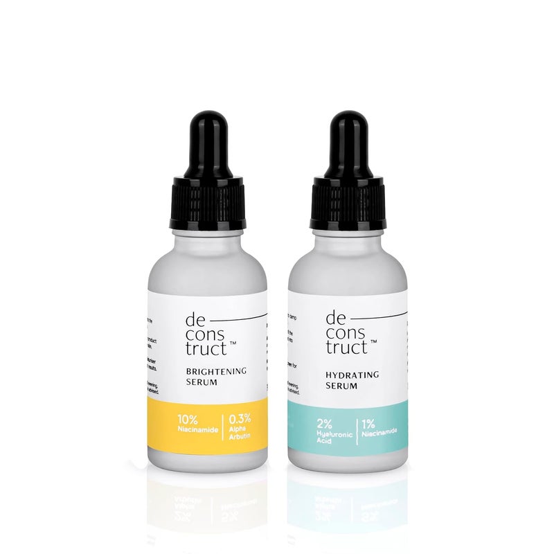 Deconstruct Deconstruct Daily Glow Combo  10 Niacinamide  03 Alpha Arbutin and 2 Hyaluronic Acid  1 Niacinamide  For All Skin Types  30ml each  Pack of 2  - Image 1