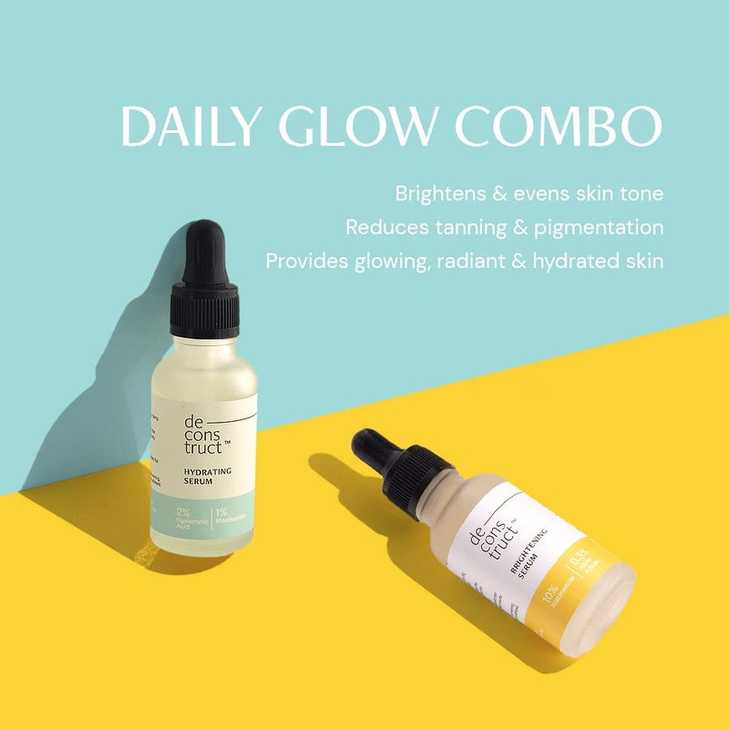 Deconstruct Deconstruct Daily Glow Combo  10 Niacinamide  03 Alpha Arbutin and 2 Hyaluronic Acid  1 Niacinamide  For All Skin Types  30ml each  Pack of 2  - Image 3