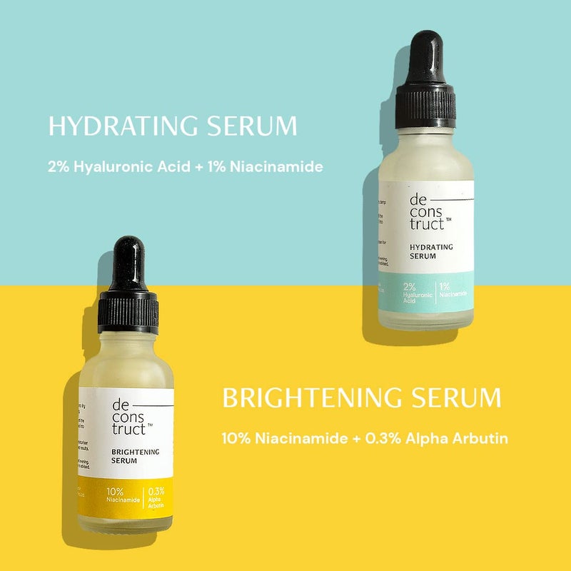 Deconstruct Deconstruct Daily Glow Combo  10 Niacinamide  03 Alpha Arbutin and 2 Hyaluronic Acid  1 Niacinamide  For All Skin Types  30ml each  Pack of 2  - Image 2