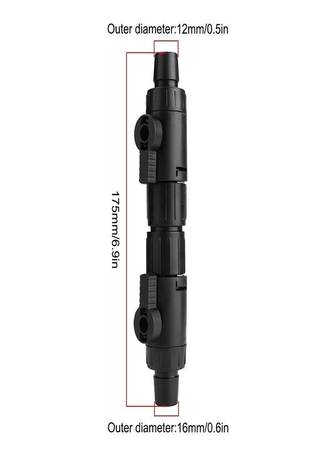 MiOYOOW Aquarium Hose Valve, Fish Tank Hose Connector Aquarium Water Control Valve with Quick Release Handle for 12/16MM Pipe - Image 2