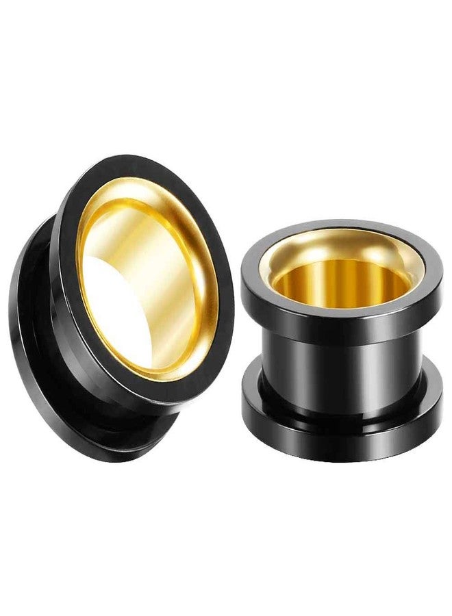 COOEAR Ear Gauges Screw Surgical Steel Plugs, Flesh Stretchers Earrings, Size 2g to 30mm Colorful Tunnels., 00g(10mm), Metal - Image 3