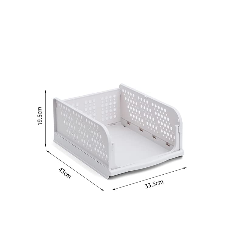 HOLLIO Foldable and Stackable Clothes Organizer for Wardrobe Cupboard Closet Organizer Drawer Organizer Multi Purpose Plastic Storage for Shirts Tops - Image 2