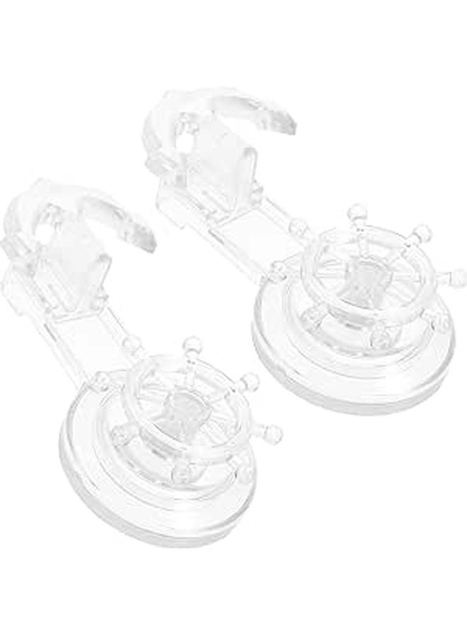 2Pcs Rotatable Suction Cup Hooks Strong No Trace Vacuum Hooks for Bathroom Towel Robe Hanging - Image 1