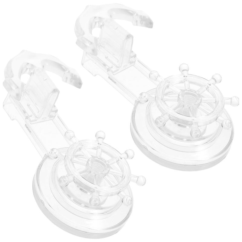 2Pcs Rotatable Suction Cup Hooks Strong No Trace Vacuum Hooks for Bathroom Towel Robe Hanging - Image 2